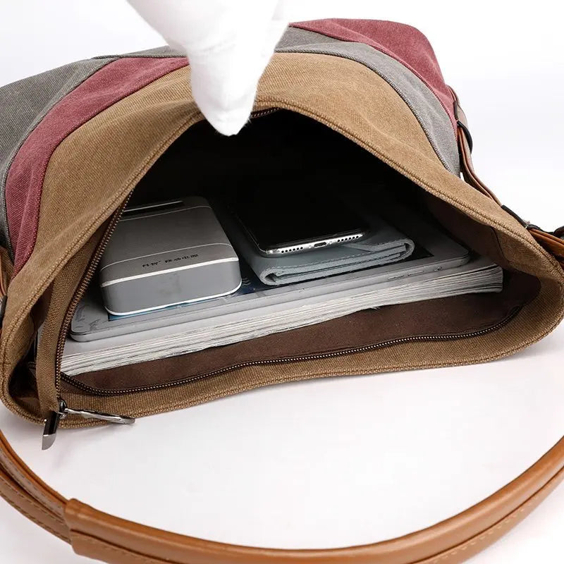 Canvas Handbag Shoulder Bags Women's Messenger Bag Casual Clutch Purse