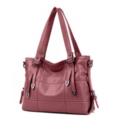 Winter Pu Leather Shoulder Bag Zipper Handbags Purse