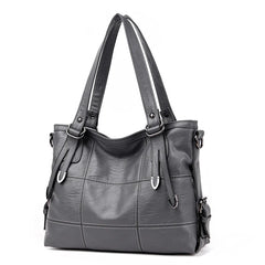 Winter Pu Leather Shoulder Bag Zipper Handbags Purse