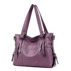 Winter Pu Leather Shoulder Bag Zipper Handbags Purse