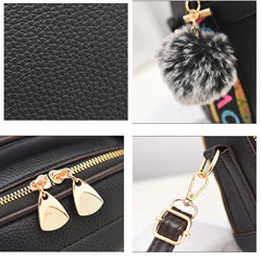 Small Women Leather Handbag Flap Crossbody Messenger Bag