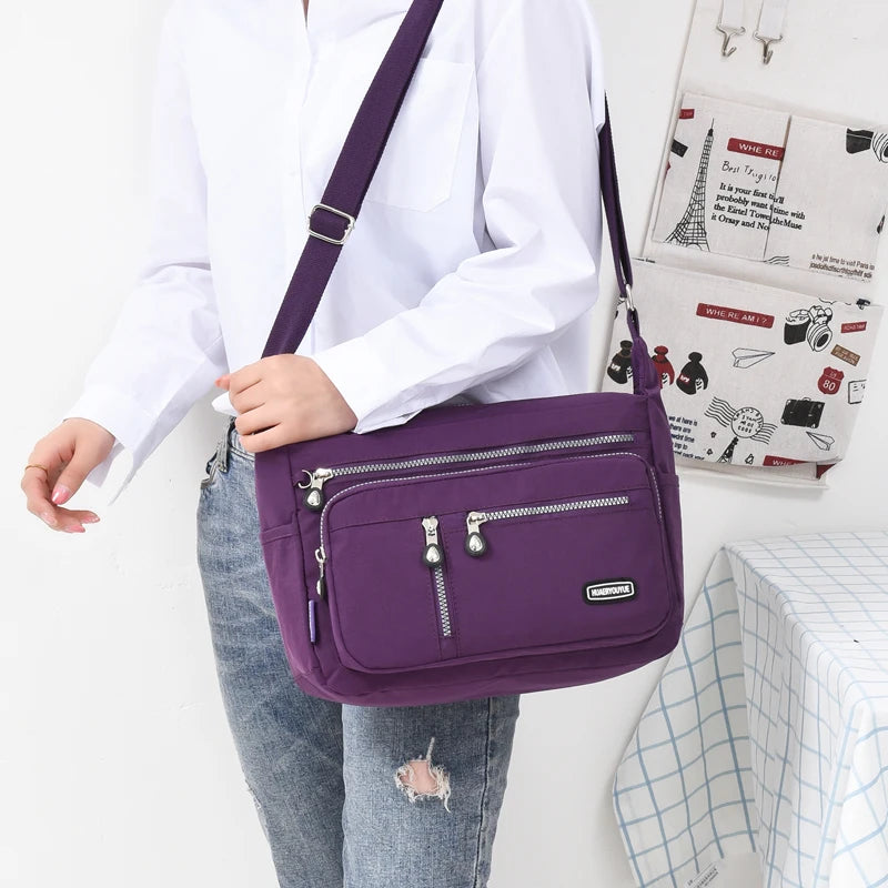 Nylon Shoulder Bag Crossbody Messenger Tote Purse Handbag