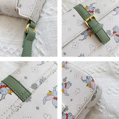 Elephant Flap Leather Shoulder Bag Crossbody Bags