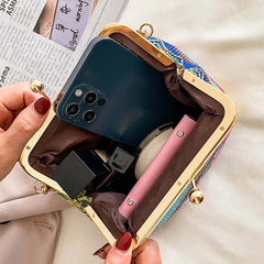 Straw Weave Clutch Bag Small Shoulder Handbag