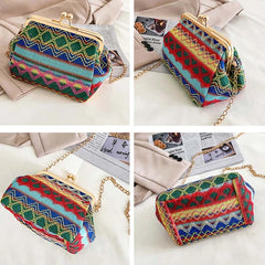 Straw Weave Clutch Bag Small Shoulder Handbag