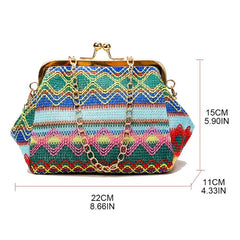 Straw Weave Clutch Bag Small Shoulder Handbag