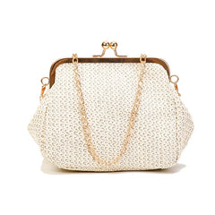 Straw Weave Clutch Bag Small Shoulder Handbag