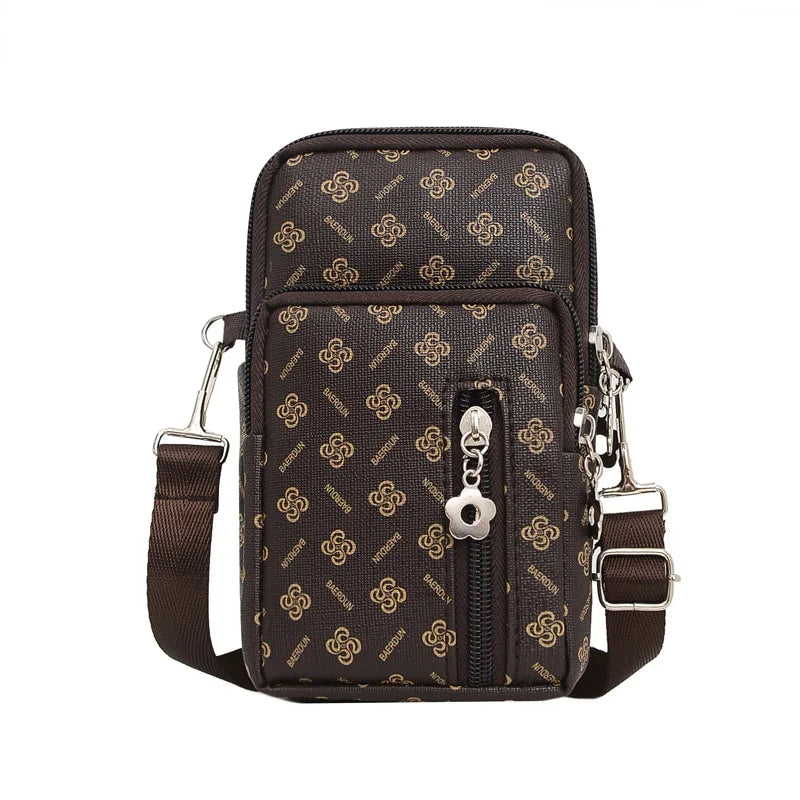 Women's Crossbody Bag Oblique Cross Mobile Phone Bag PU Leather Shoulder Bag