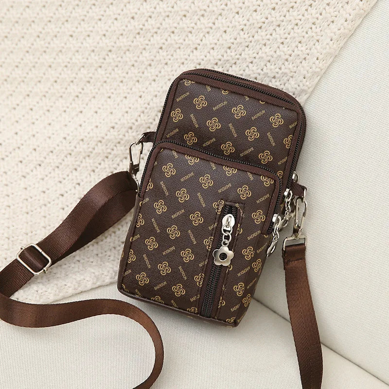 Women's Crossbody Bag Oblique Cross Mobile Phone Bag PU Leather Shoulder Bag
