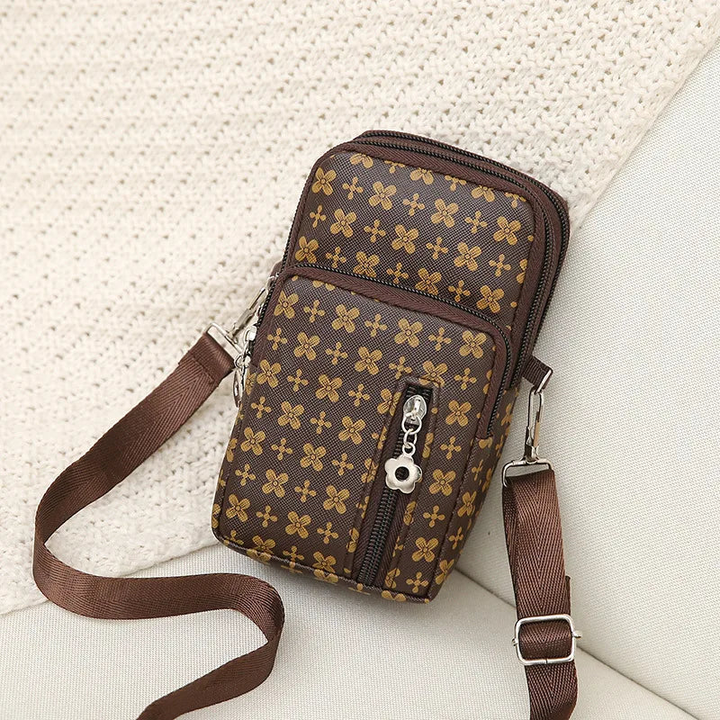 Women's Crossbody Bag Oblique Cross Mobile Phone Bag PU Leather Shoulder Bag