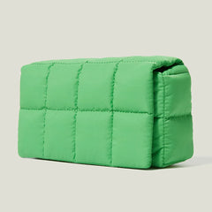 Women's Quilted Shoulder Bag Canvas Padded Crossbody Bag