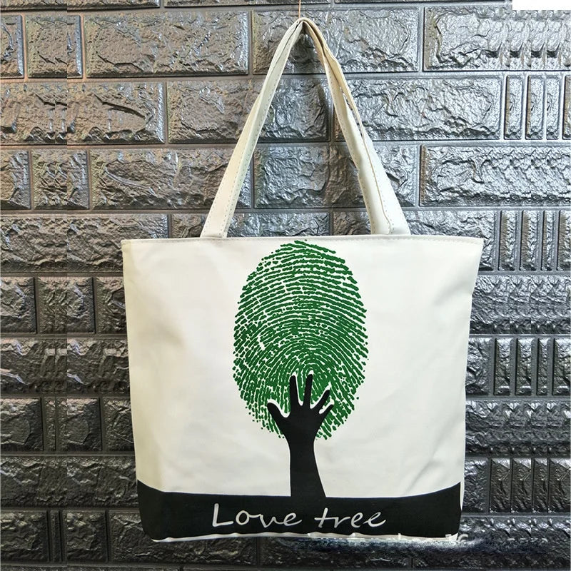 Canvas Shoulder Bag Female Hand Bags Corduroy Shopper Shopping Bag