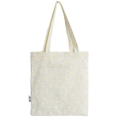 Casual Canvas Shoulder Bag with Large Capacity Embossed Daisy Handbag