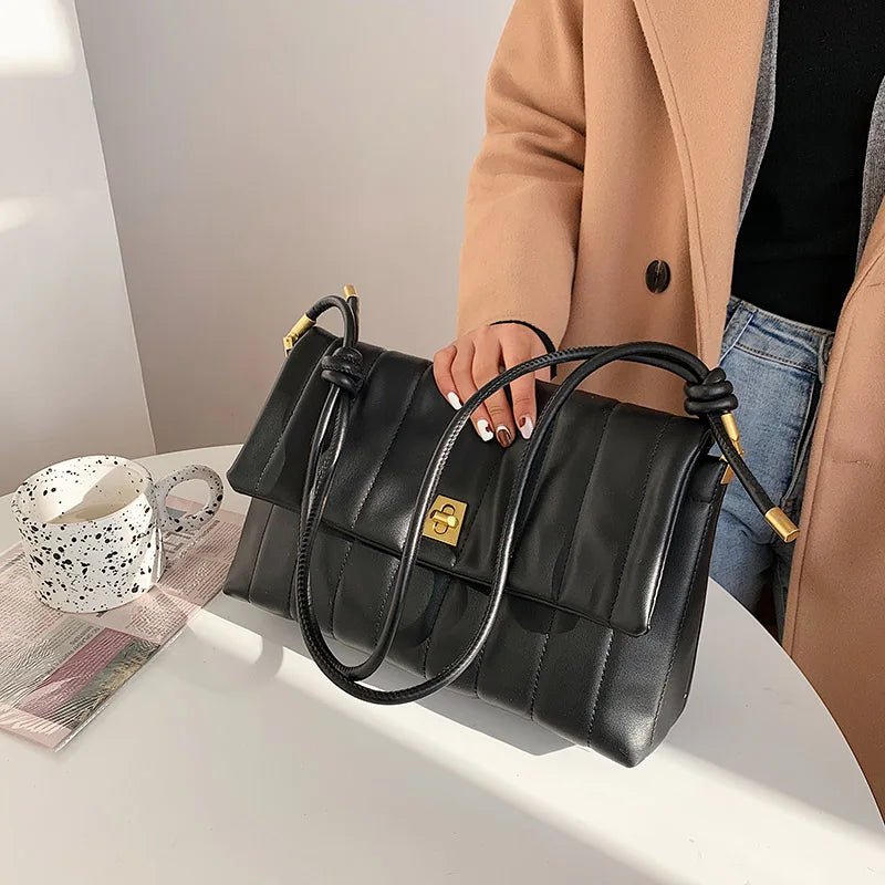 Crocodile Pattern PU Leather Handbag Ladies One Shoulder Messenger Bag