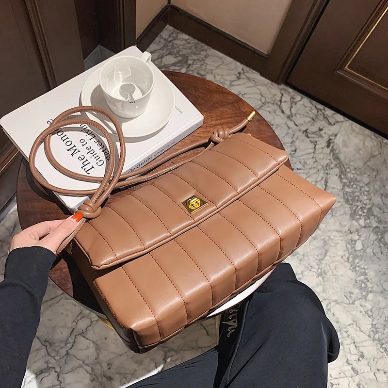 Crocodile Pattern PU Leather Handbag Ladies One Shoulder Messenger Bag