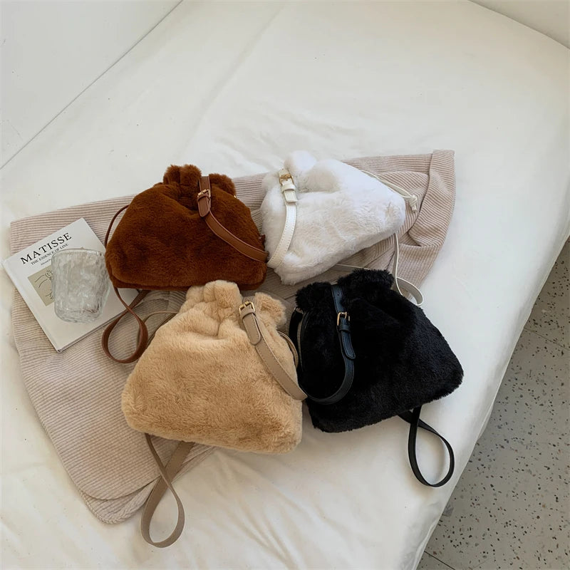 Faux Fur Women's Shoulder Bag Crossbody Handbag