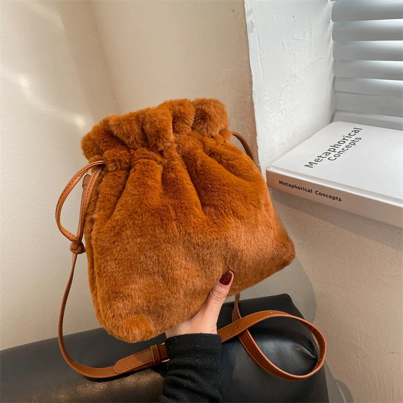 Faux Fur Women's Shoulder Bag Crossbody Handbag