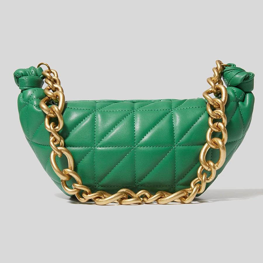 Small Handbag with Thick Chain Shoulder Strap