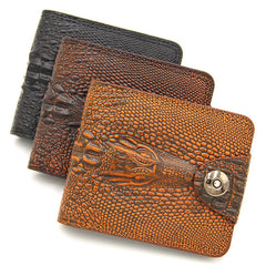 Vintage Leather Short Wallet for Men