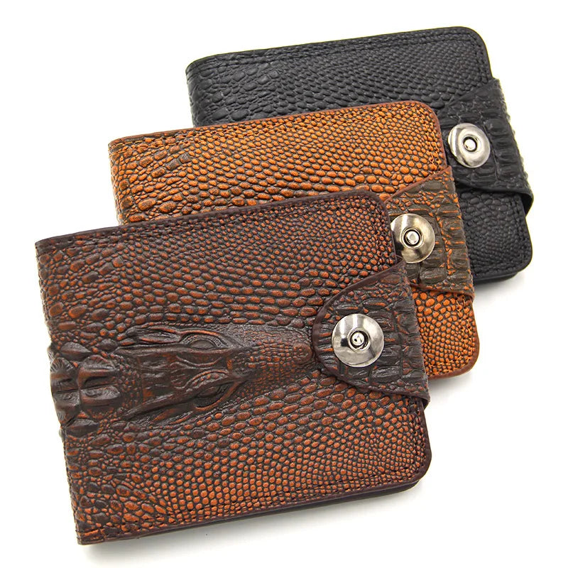 Vintage Leather Short Wallet for Men