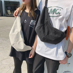 Japanese Style Canvas Messenger Bag for Men and Women