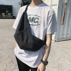 Japanese Style Canvas Messenger Bag for Men and Women