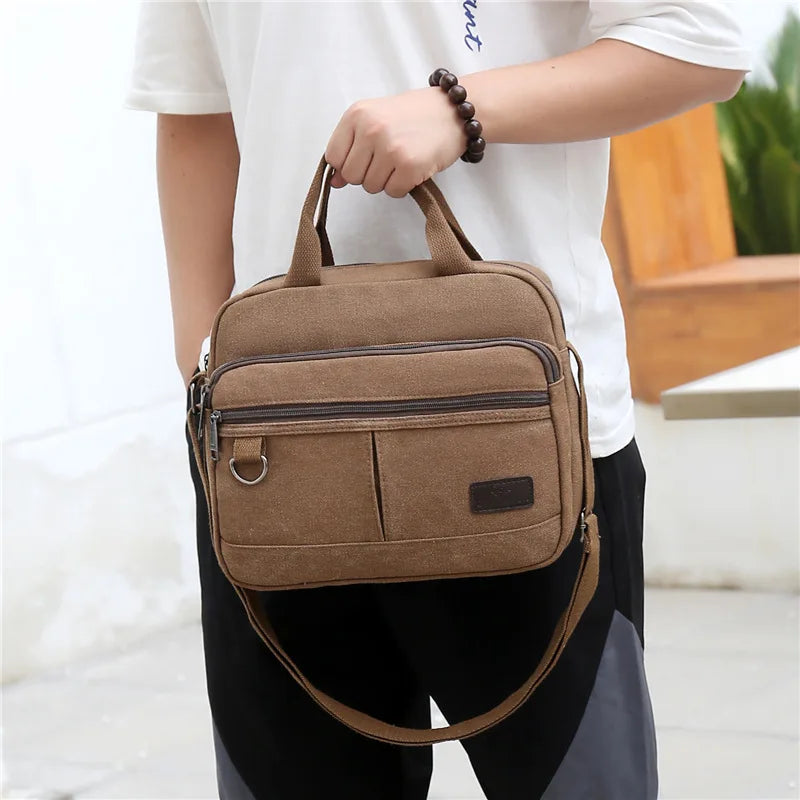 Canvas Shoulder Bag Casual Messenger Bag Handbag