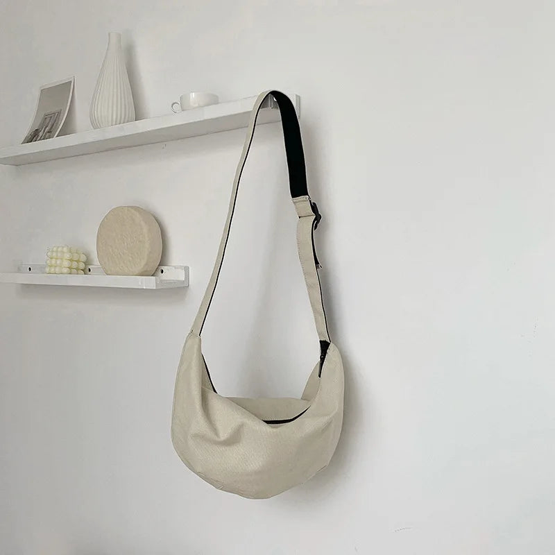 Creative Ladies Canvas Bag - One-Shoulder Messenger Satchel Handbag