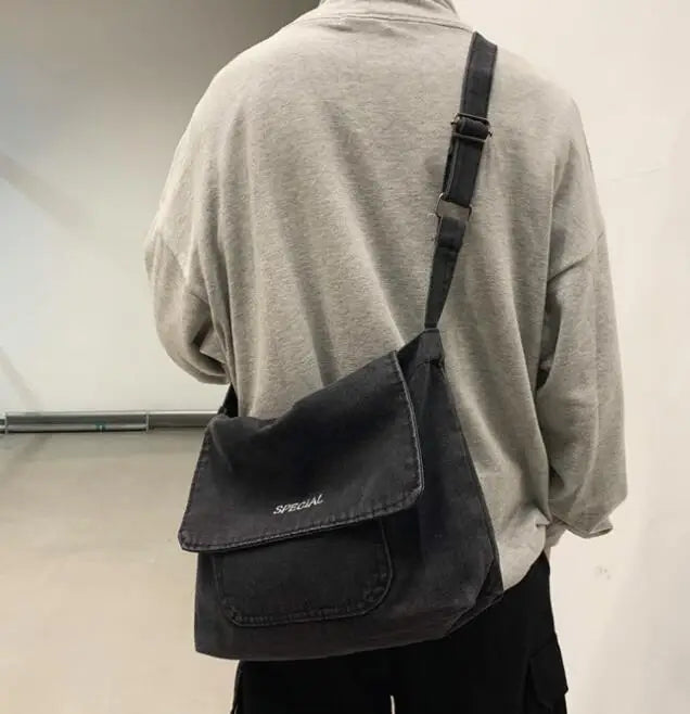 Denim Shoulder Bag Canvas Crossbody Satchel