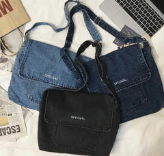 Denim Shoulder Bag Canvas Crossbody Satchel