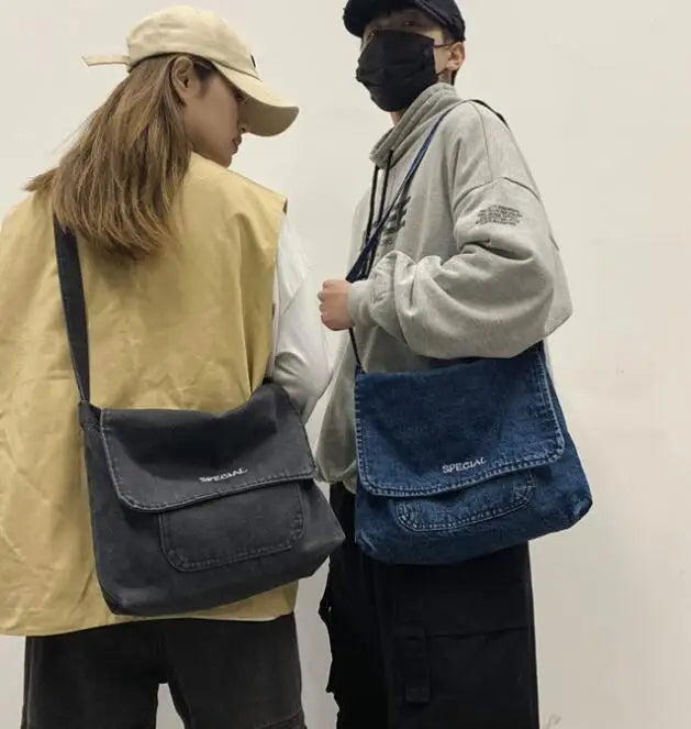 Denim Shoulder Bag Canvas Crossbody Satchel