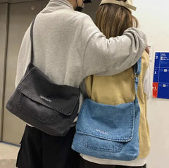 Denim Shoulder Bag Canvas Crossbody Satchel