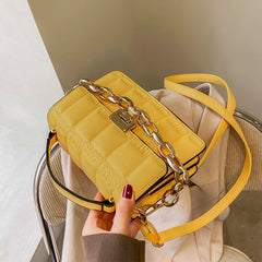 Western Girl Messenger Bag Rhombus Chain Small Square Bag