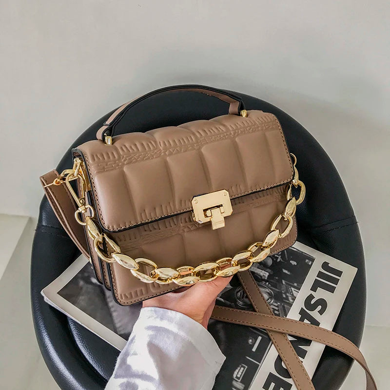 Western Girl Messenger Bag Rhombus Chain Small Square Bag