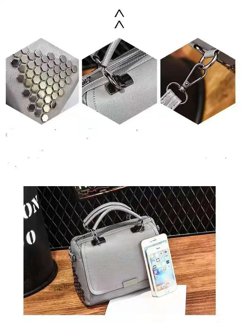 Rivet Small Messenger Bag Single Shoulder Handbag