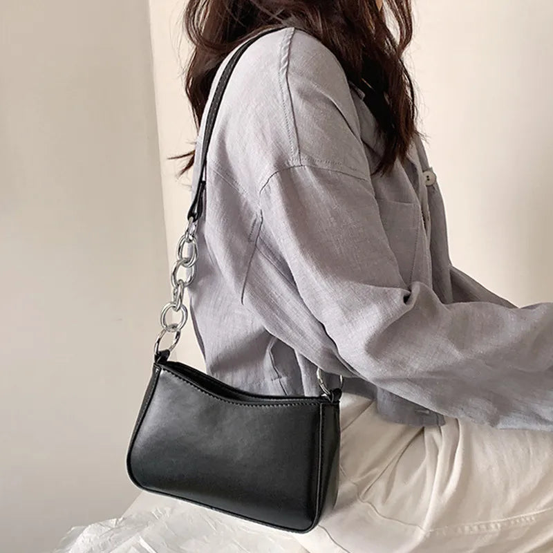 Spring Retro Small Square Shoulder Bag Texture Messenger Bag