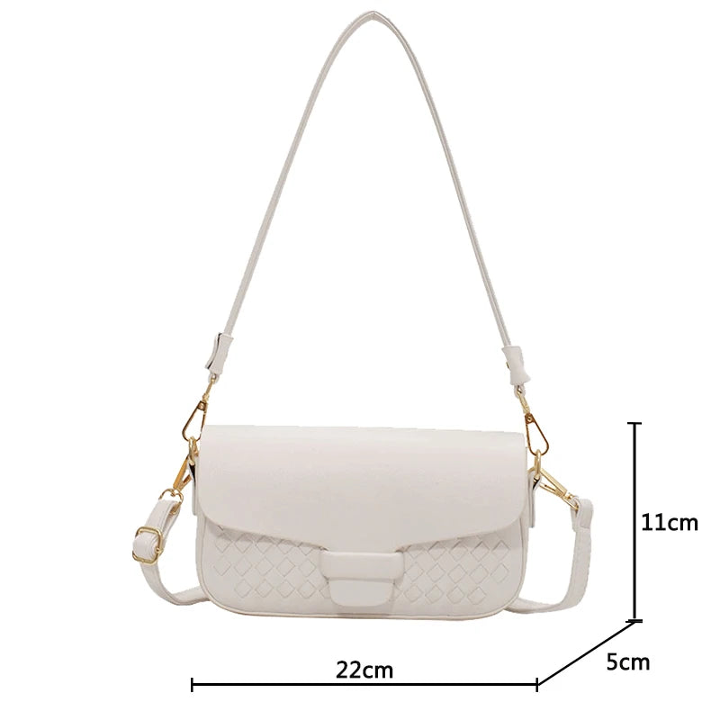 One-Shoulder Small Square Bag with Chain Messenger Strap