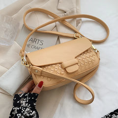 One-Shoulder Small Square Bag with Chain Messenger Strap
