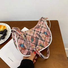 Women's Versatile Printing PU Single Shoulder Messenger Bag