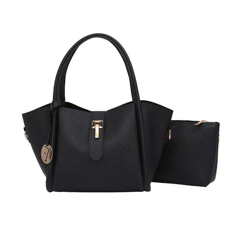 Women's Shoulder Bag PU Leather Lock Bag Cross-body Bag