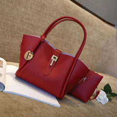 Women's Shoulder Bag PU Leather Lock Bag Cross-body Bag