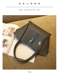 Women's Shoulder Bag PU Leather Lock Bag Cross-body Bag