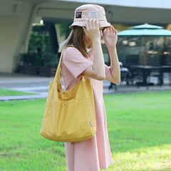Large Capacity Canvas Bucket Bag Female Japanese Versatile Shoulder Bag