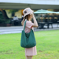Large Capacity Canvas Bucket Bag Female Japanese Versatile Shoulder Bag
