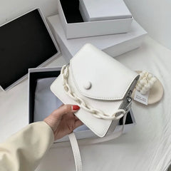 Chain Handbag Women's Messenger Bag Small PU Leather Shoulder Bag