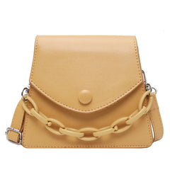 Chain Handbag Women's Messenger Bag Small PU Leather Shoulder Bag