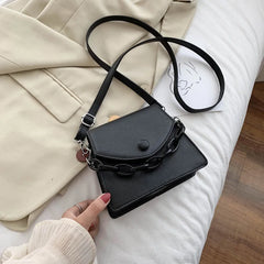 Chain Handbag Women's Messenger Bag Small PU Leather Shoulder Bag