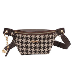 2021 Houndstooth Small Waist Pack Women Chest Bag Phone Purse