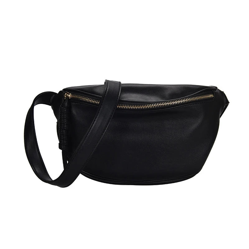 Women Waist Bag Fanny Pack Large Capacity Crossbody Chest Bags PU Leather B