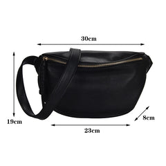 Women Waist Bag Fanny Pack Large Capacity Crossbody Chest Bags PU Leather B